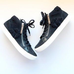 Dolce Vita Black &White Lace Up Sneakers Sporty Flat Shoes Size 9.5